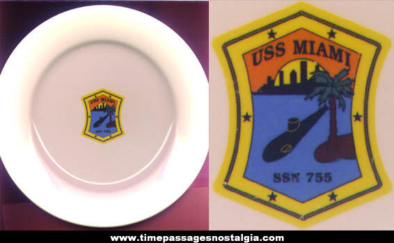 U.S.S. Miami SSN-755 Advertising China Dinner Plate