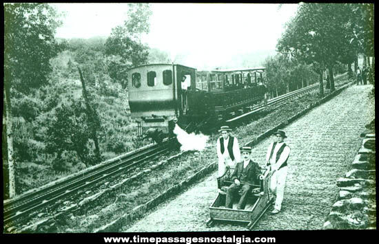 Early Cog Railway Photograph Glass Slide