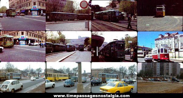 (12) Old Train / Street Car Photograph Slides