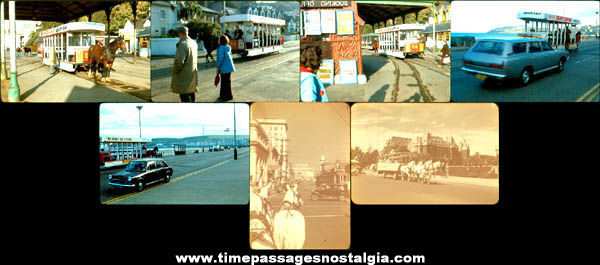 (7) Old Horse Powered Street Car Photograph Slides