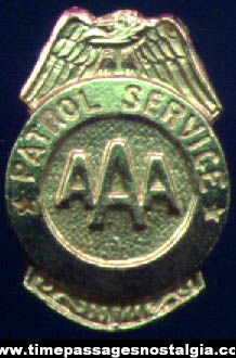 Old Miniature AAA Patrol Service Metal Badge Pin
