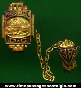 1938 Two Part Washington, D.C. Advertising Souvenir Pin