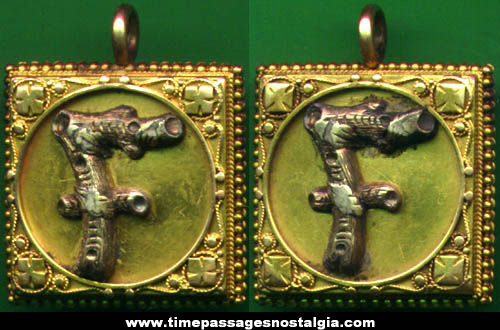 Old Elaborate Metal Watch Chain Fob