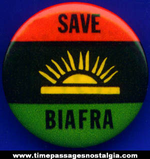 Old Save Biafra Nigeria Africa Pin Back Button
