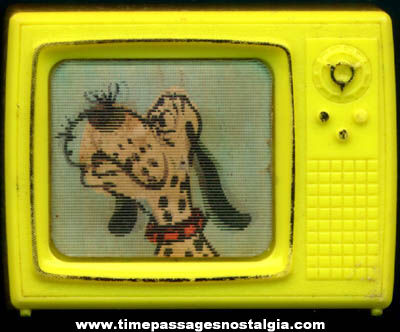 Old Miniature Toy Television With Disney Character Flicker Picture