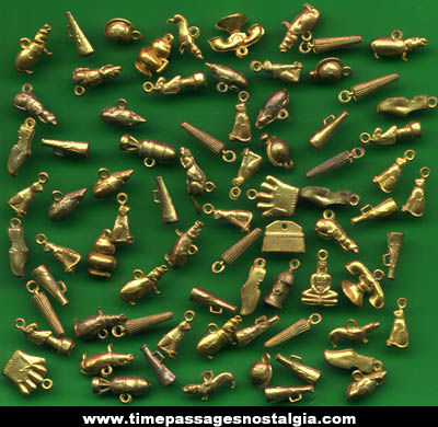 (76) Old Miniature Copper Coated Toy Charms