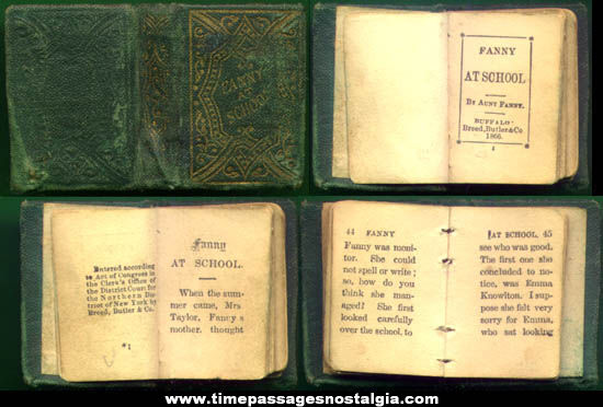 1866 Fanny At School Hard Cover Miniature Book
