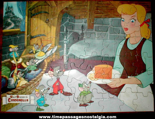 Old Boxed Walt Disney Productions Cinderella Jigsaw Puzzle