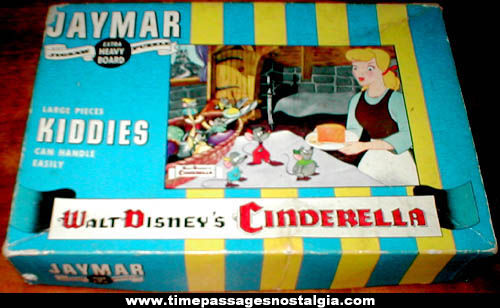 Old Boxed Walt Disney Productions Cinderella Jigsaw Puzzle