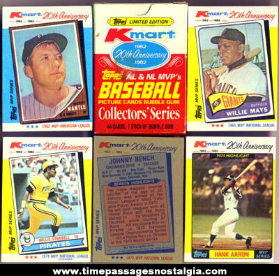 1982 Boxed K-Mart 20th Anniversary MVP Baseball Card Set