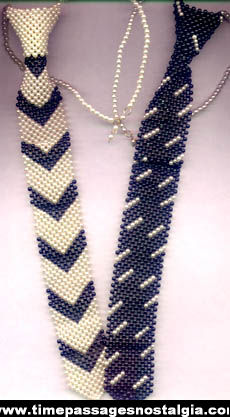 (2) Different Ladies Beaded Neckties