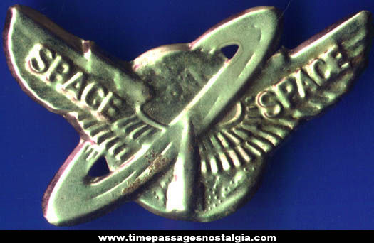 Old Embossed Tin Toy Space Wings Pin