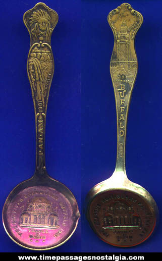 1901 Pan American Exposition Temple Of Music  Worlds Fair Advertising Souvenir Spoon