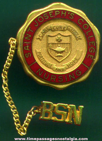 Enameled Saint Josephs College Bachelor of Science in Nursing Pin