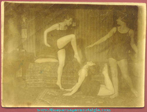 Old Unusual Risque Dancing Girls Photograph