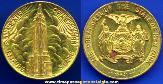 Old New York Empire State Building Advertising Souvenir Coin