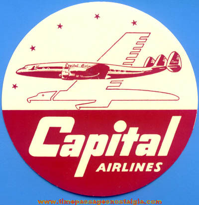 Old Unused Capital Airlines Decal Sticker