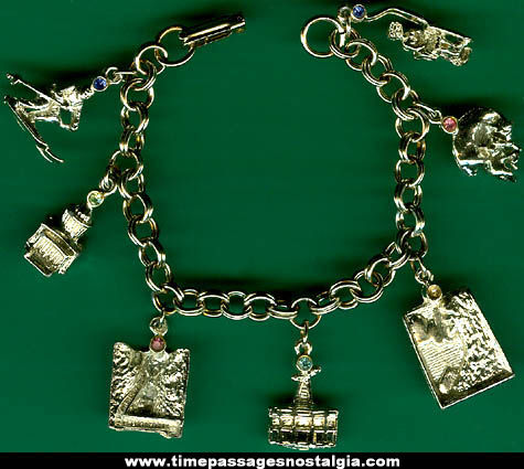 Old New Hampshire Souvenir Charm Bracelet