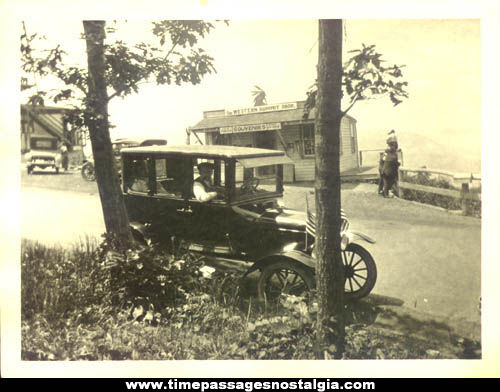 Old Mountain Summit Souvenir Store and Autos Photograph