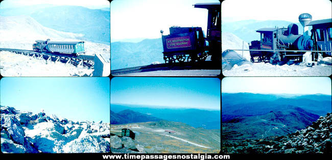 (12) Old Mount Washington, New Hampshire Cog Railway Photograph Slides