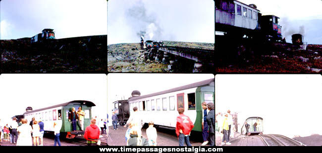 (12) Old Mount Washington, New Hampshire Cog Railway Photograph Slides