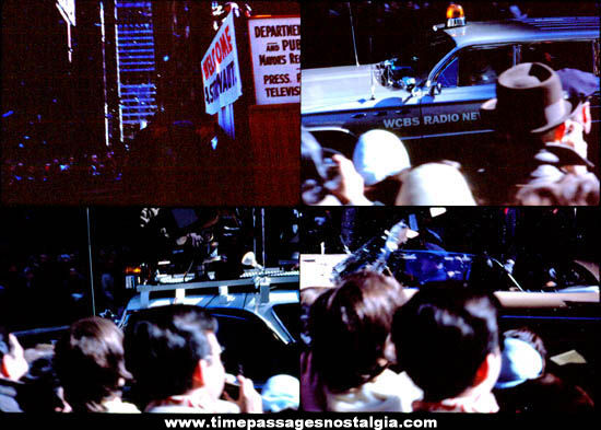 (13) 1962 Astronaut John Glenn New York Homecoming Ticker Tape Parade Photograph Slides