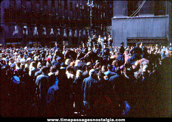 (13) 1962 Astronaut John Glenn New York Homecoming Ticker Tape Parade Photograph Slides