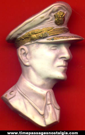 Old General Douglas MacArthur Profile Pin