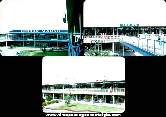 (3) Old Multi-Level Shopping Mall Photograph Slides