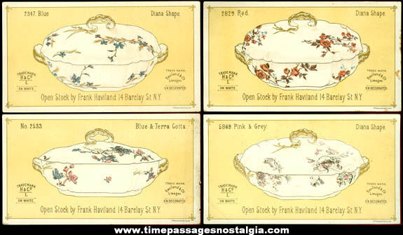 (7) Old Haviland & Company Limoges Advertising Trade Cards