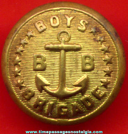 Old Boys Brigade Brass Uniform Button