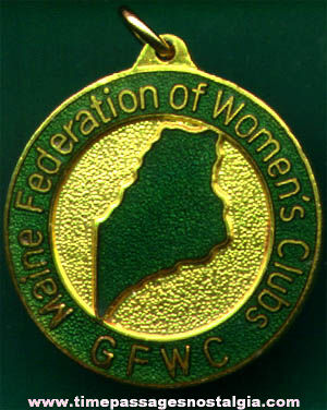 Enameled Metal Maine Federation Of Women’s Clubs Medallion Charm