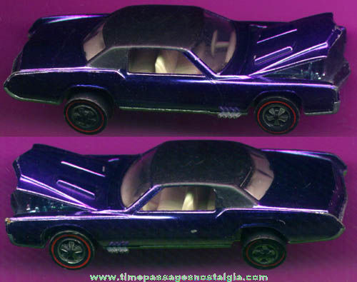 1968 Purple Custom Eldorado Redlines Hot Wheels Toy Car