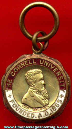 Old Enameled Cornell University Medallion Charm