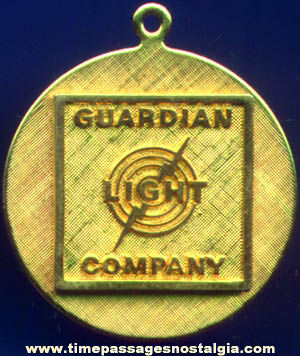 Old Guardian Light Company Advertising Metal Medallion Charm