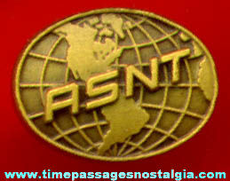 Bronze American Society for Nondestructive Testing Logo Pin