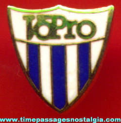 Enameled Brass VoPro Company Advertising Pin