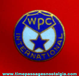 Old Enameled WPC International Stud Lapel Button