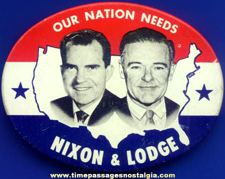 Old Oval Nixon - Lodge Political Campaign Pin Back Button