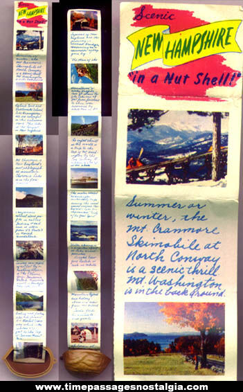 Old Souvenir Scenic New Hampshire In A Nut Shell Miniature Pictures