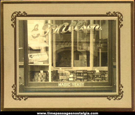 Early Nabisco Cracker Advertising Store Window Packaging Display Photograph