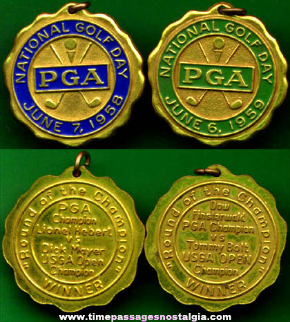 1958 & 1959 PGA Golf Award Medals