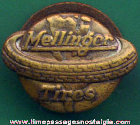 Old Mellinger Tires Advertising Lapel Stud Button