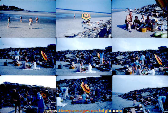 (27) 1960 Beach Party Color Photograph Slides