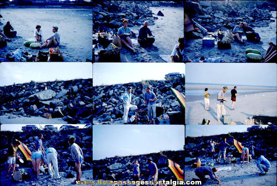 (27) 1960 Beach Party Color Photograph Slides