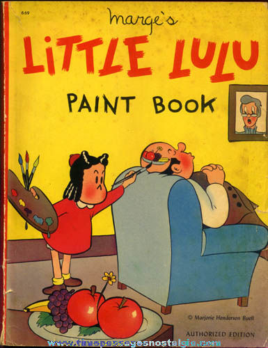 1944 Marges Little Lulu Cartoon Character Whitman Paint Book