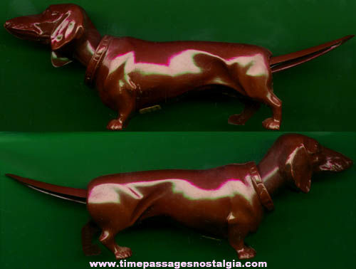 Old Hard Plastic Dachshund Dog Nodder Figure