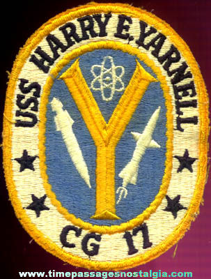 Old United States Navy U.S.S. Harry E. Yarnell CG-17 Cloth Patch