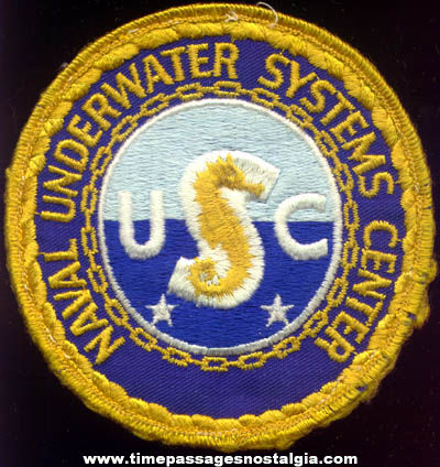 Old United States Naval Underwater Systems Center Cloth Patch