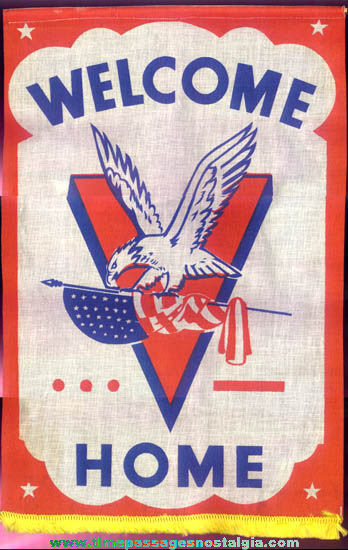 Colorful United States World War II Welcome Home Victory Banner